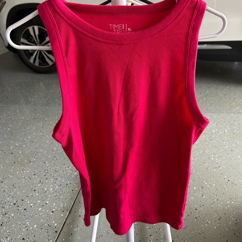 Time and Tru Fuchsia Tank Top